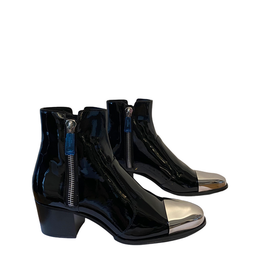 Lysis vintage Balmain Ankle Boots with silver metal cap - 38.5 - 2010s