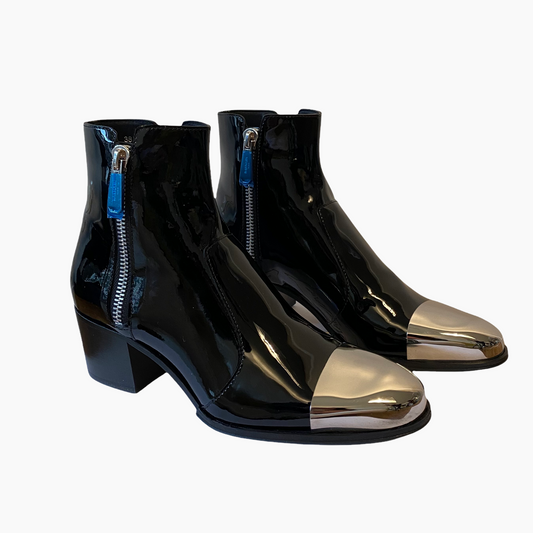 Lysis vintage Balmain Ankle Boots with silver metal cap - 38.5 - 2010s