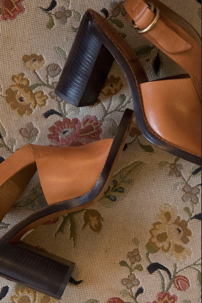 Lysis vintage Chloé heeled camel strap sandals - 37 - Fall 2016