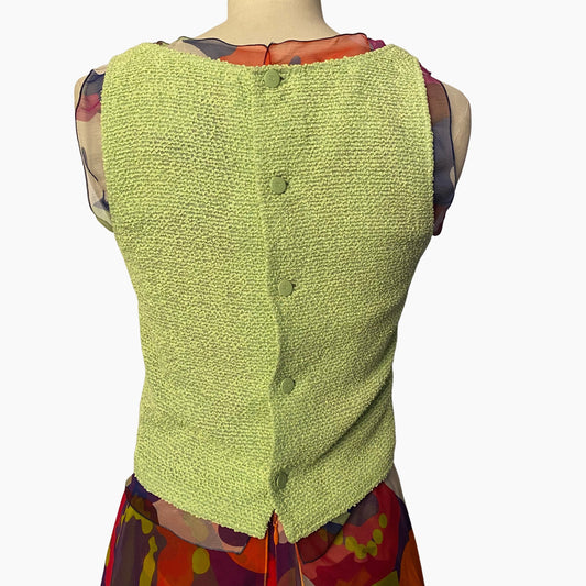 Lysis vintage Chanel lime green floral top - XS - Spring 2000