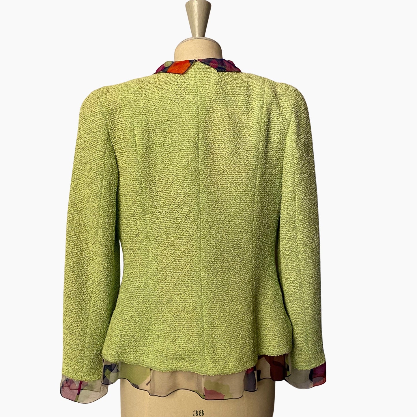Lysis vintage Chanel lime green floral jacket - XS - Spring 2000