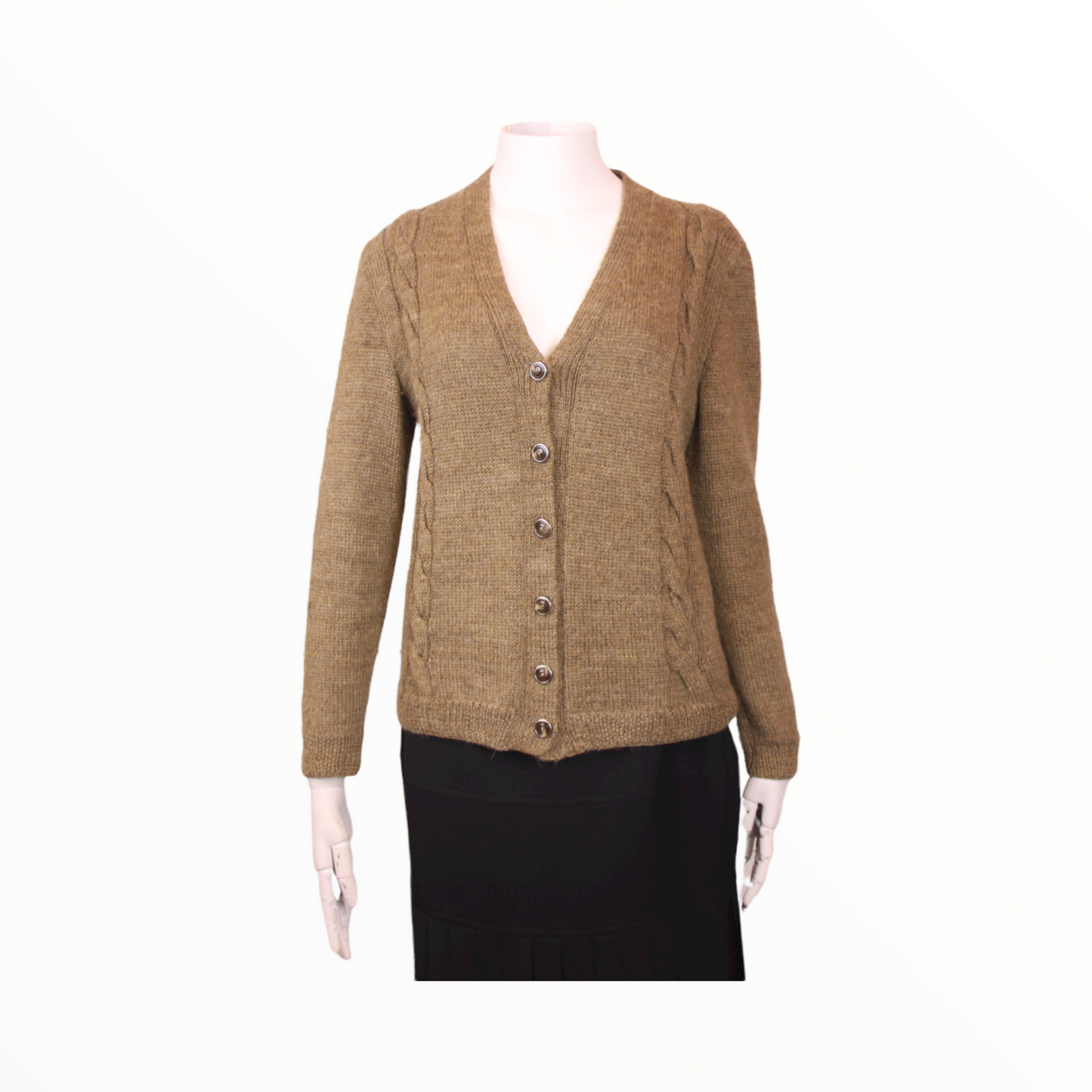 Vintage brown wool sweater - M - 1990s
