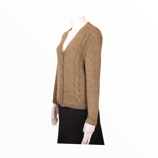 Vintage brown wool sweater - M - 1990s