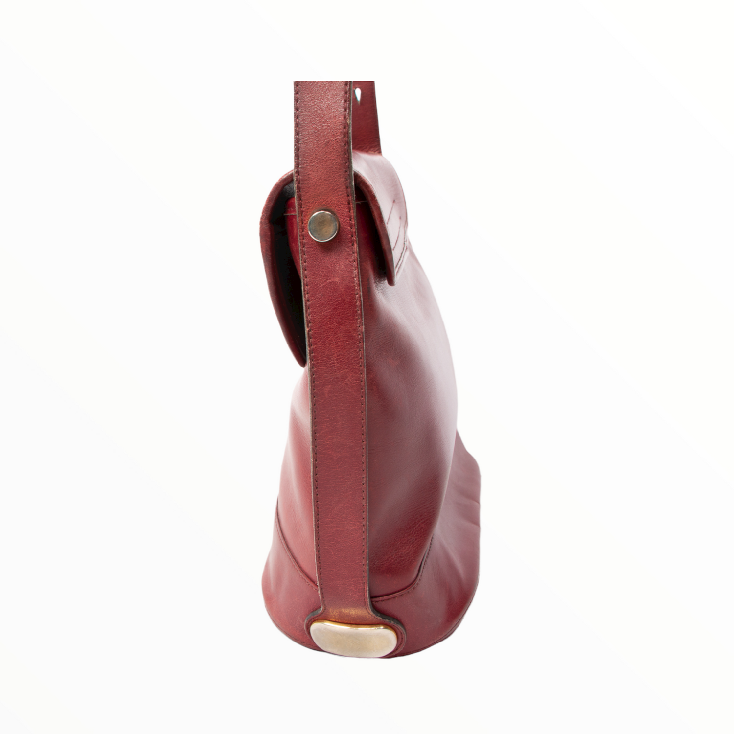 Christian Dior vintage burgundy leather bag - 1970s