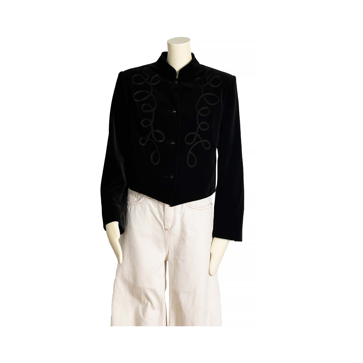 Guy Laroche velvet black Spencer jacket - M - 1980s