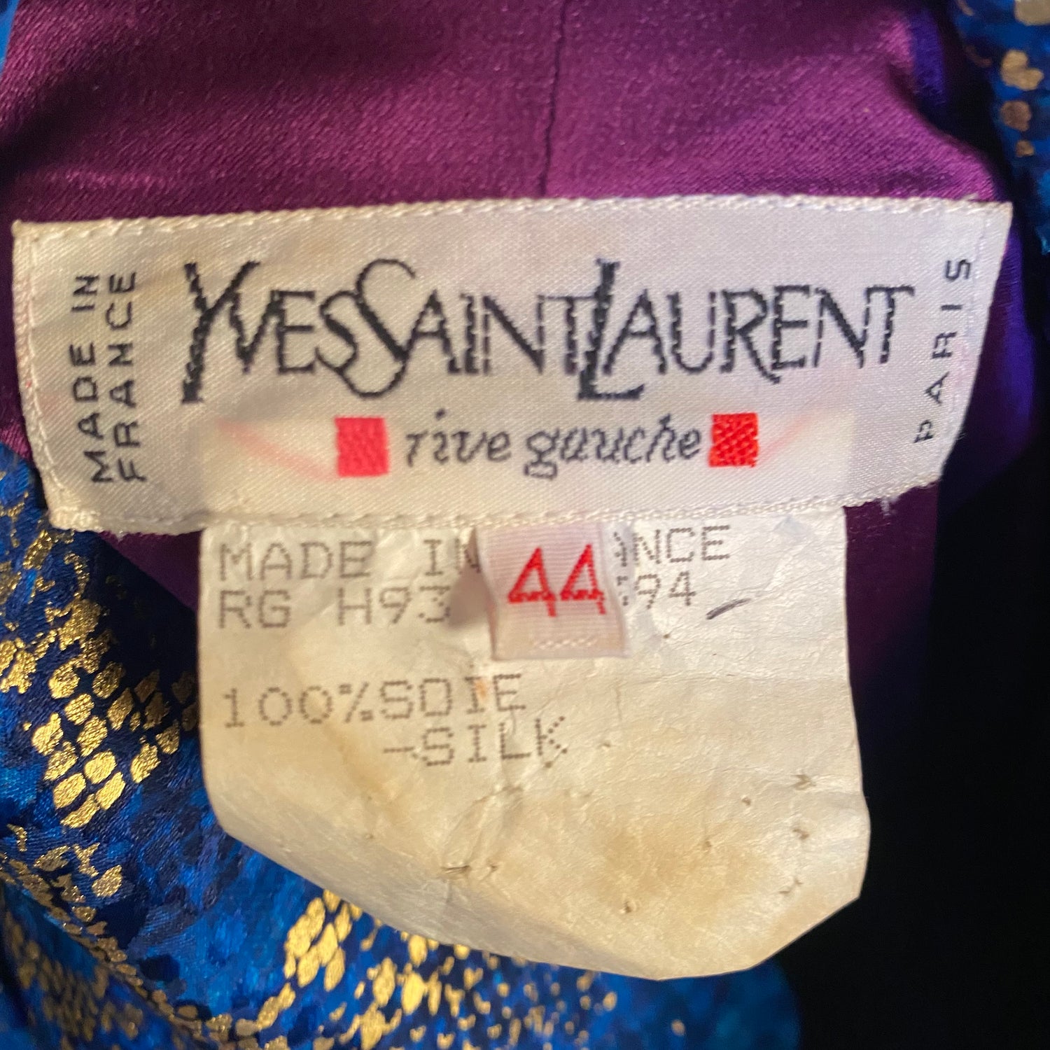 Yves Saint Laurent Rive Gauche vintage skirt suit python - L - 1990s