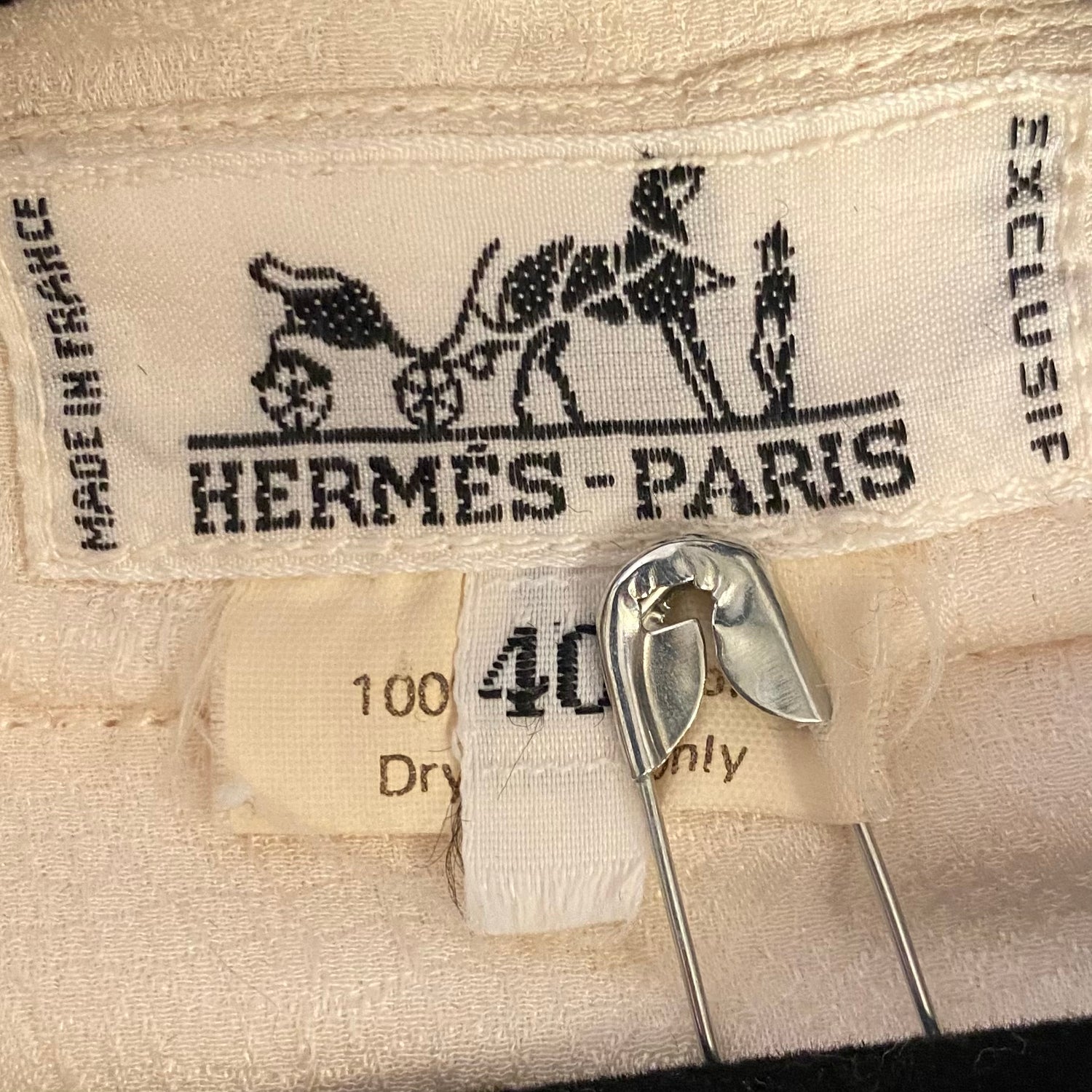 HERMES Tops vintage Lysis Paris pre-owned secondhand