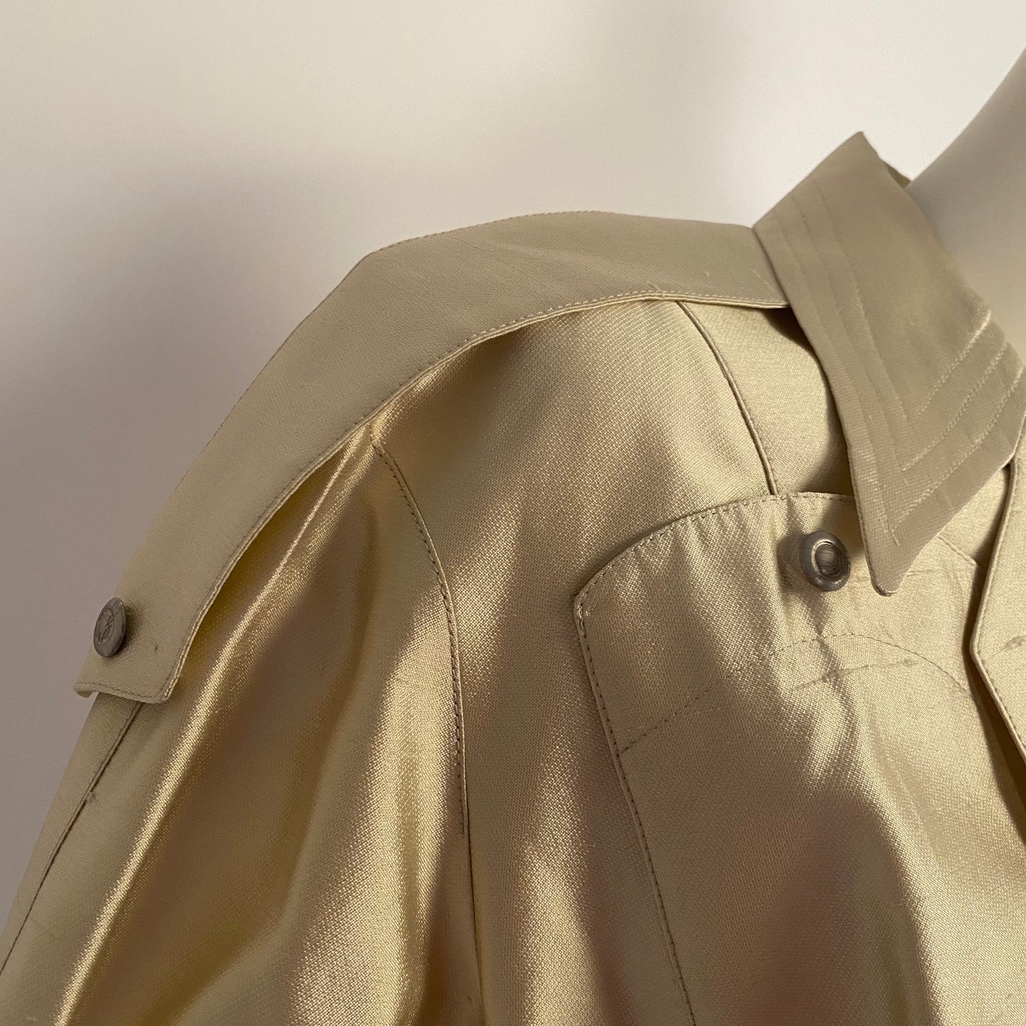 Thierry Mugler vintage beige silk jacket - M - 1990s
