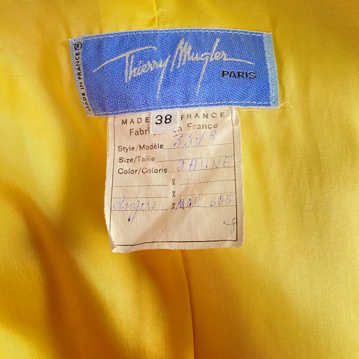 Thierry Mugler vintage yellow jacket - S - 1990s