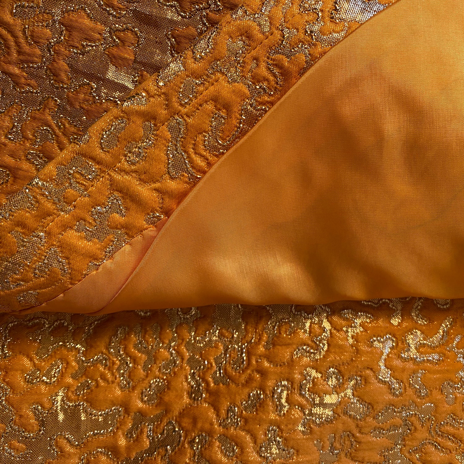 Yves Saint Laurent Rive Gauche gold orange vintage skirt - S - 1990s