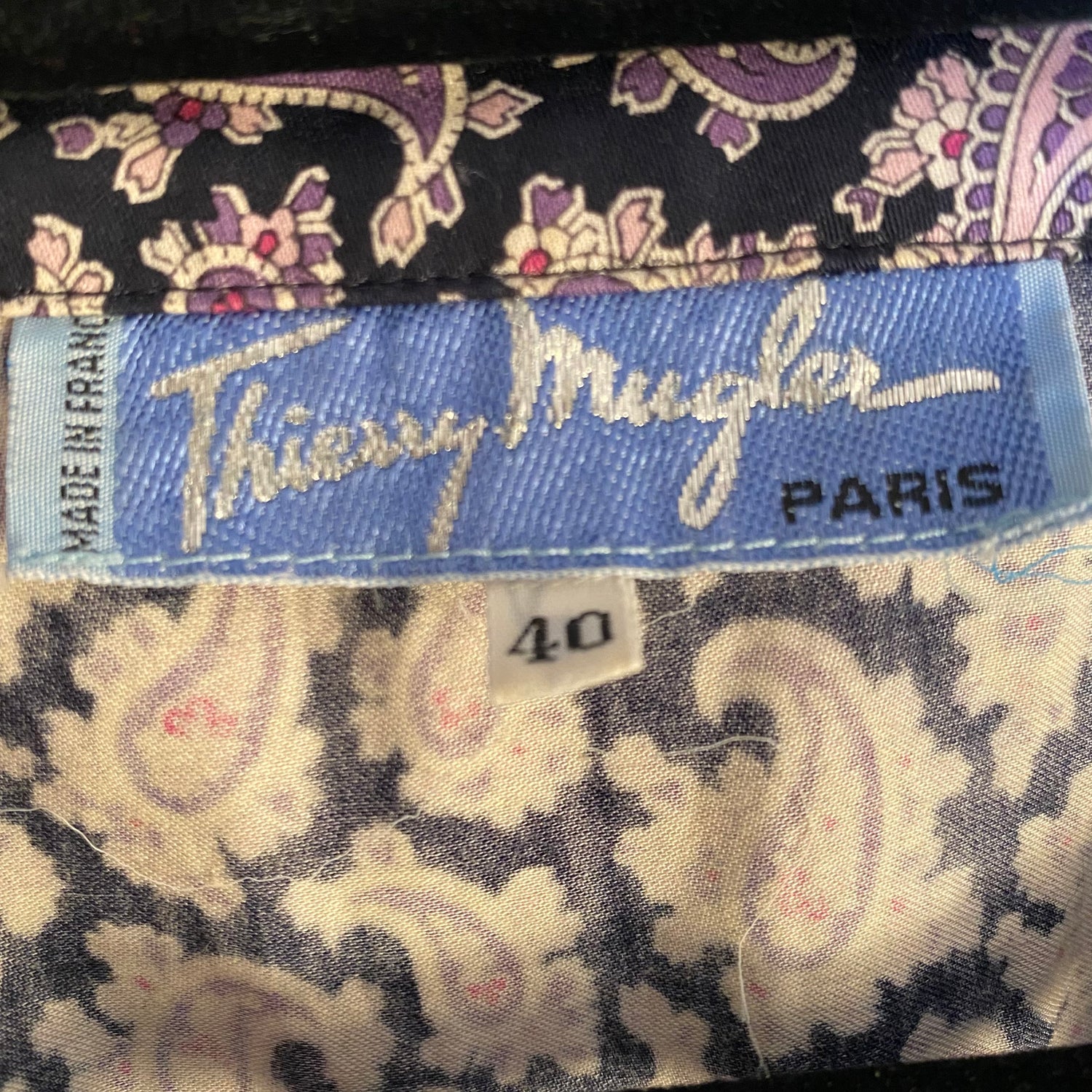 Thierry Mugler vintage dress paisley print - M - 1990s