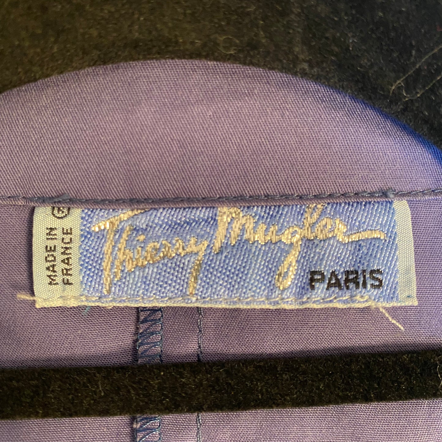 Thierry Mugler vintage grey blue dress - M - 1990s