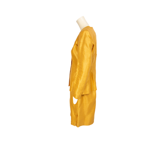 Thierry Mugler vintage mustard skirt ensemble  - M - 1990s