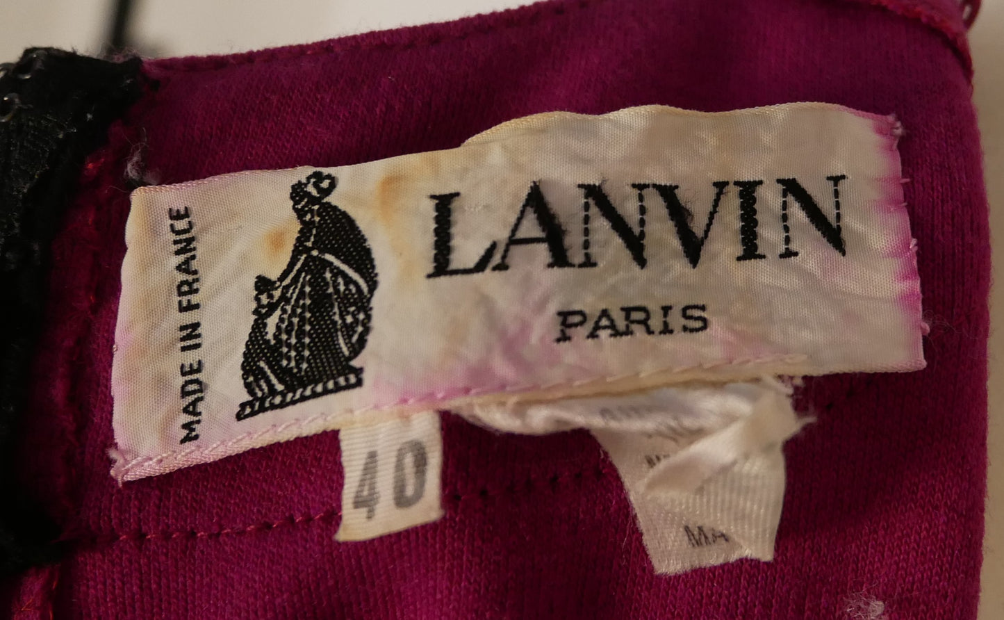 <tc>Mini robe vintage bicolore Lanvin - S - 1980s</tc>