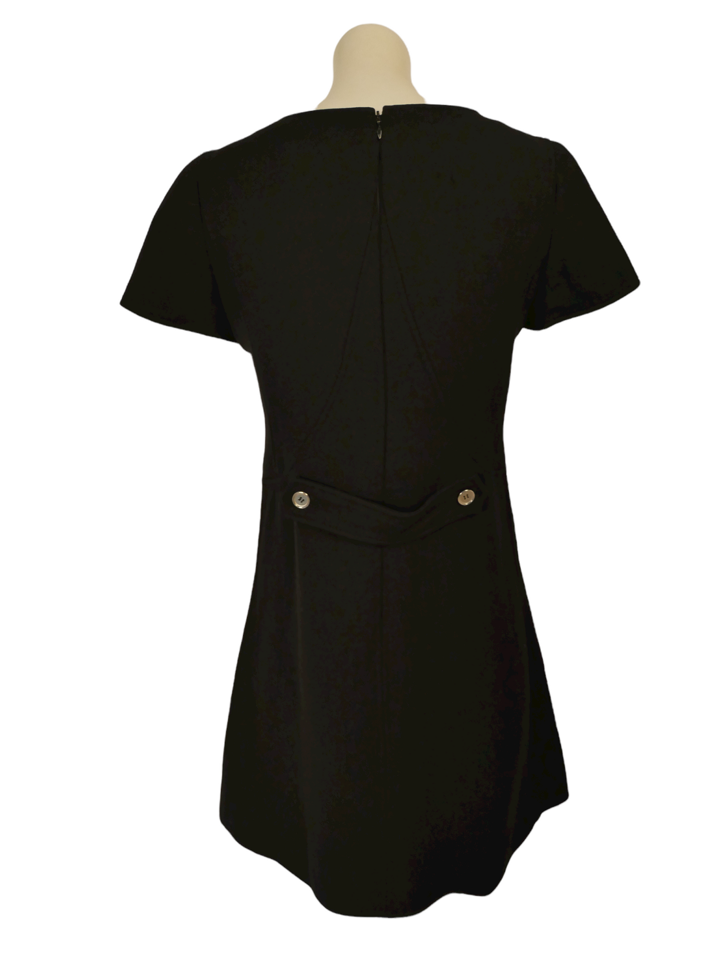 <tc>Courrèges mini robe noire vintage - S - 1980s</tc>