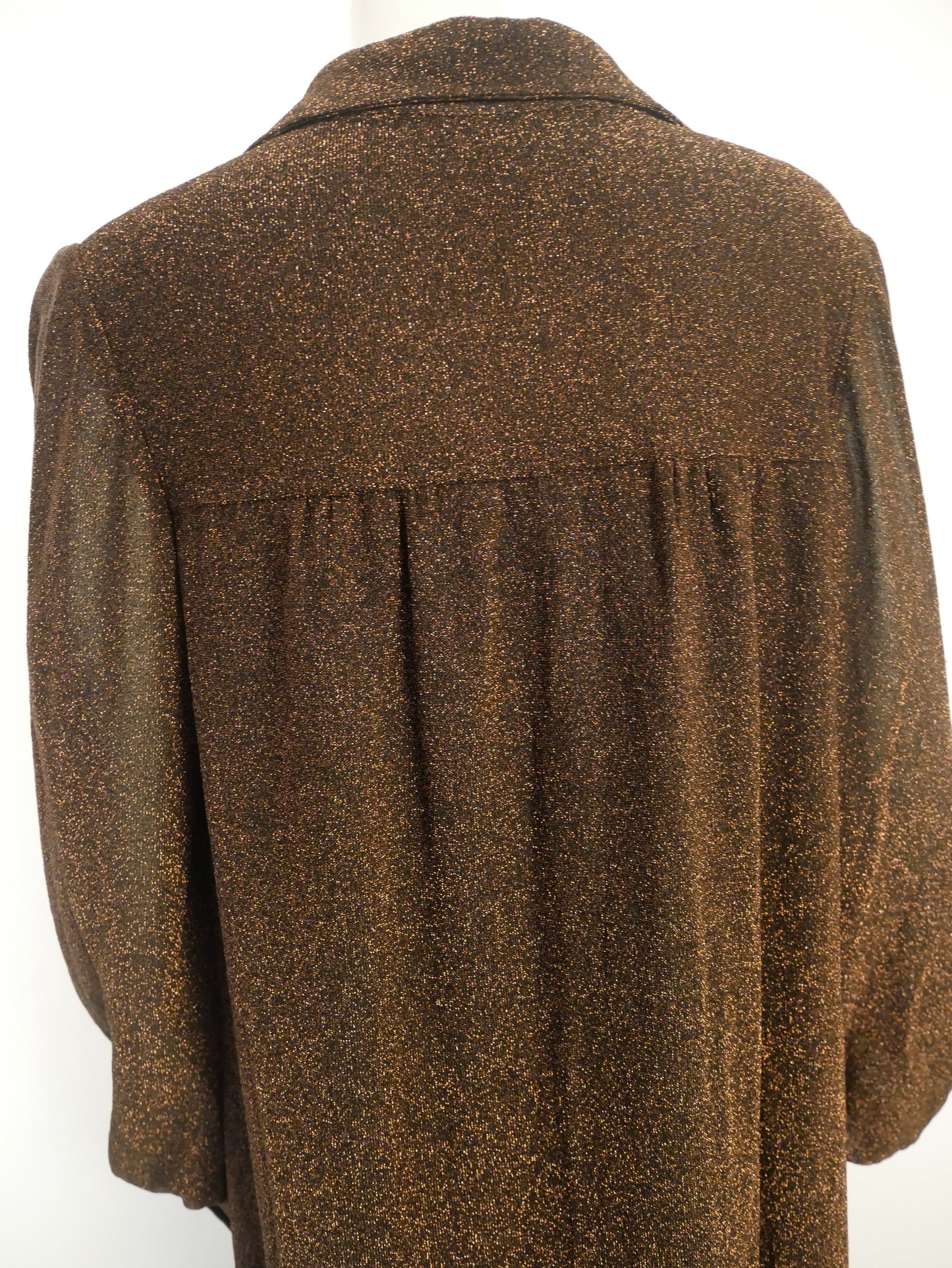 Guy Laroche copper lurex vintage dress - M - 1980s