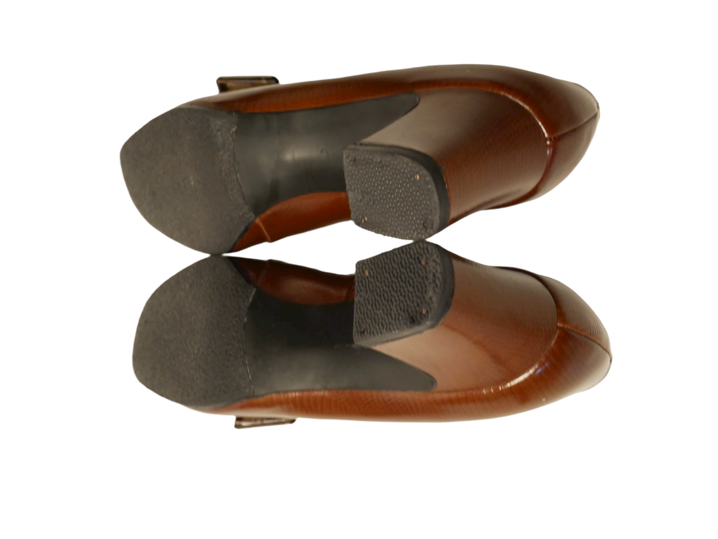Vintage moccasins with caramel leather heel - 39 - 1980s
