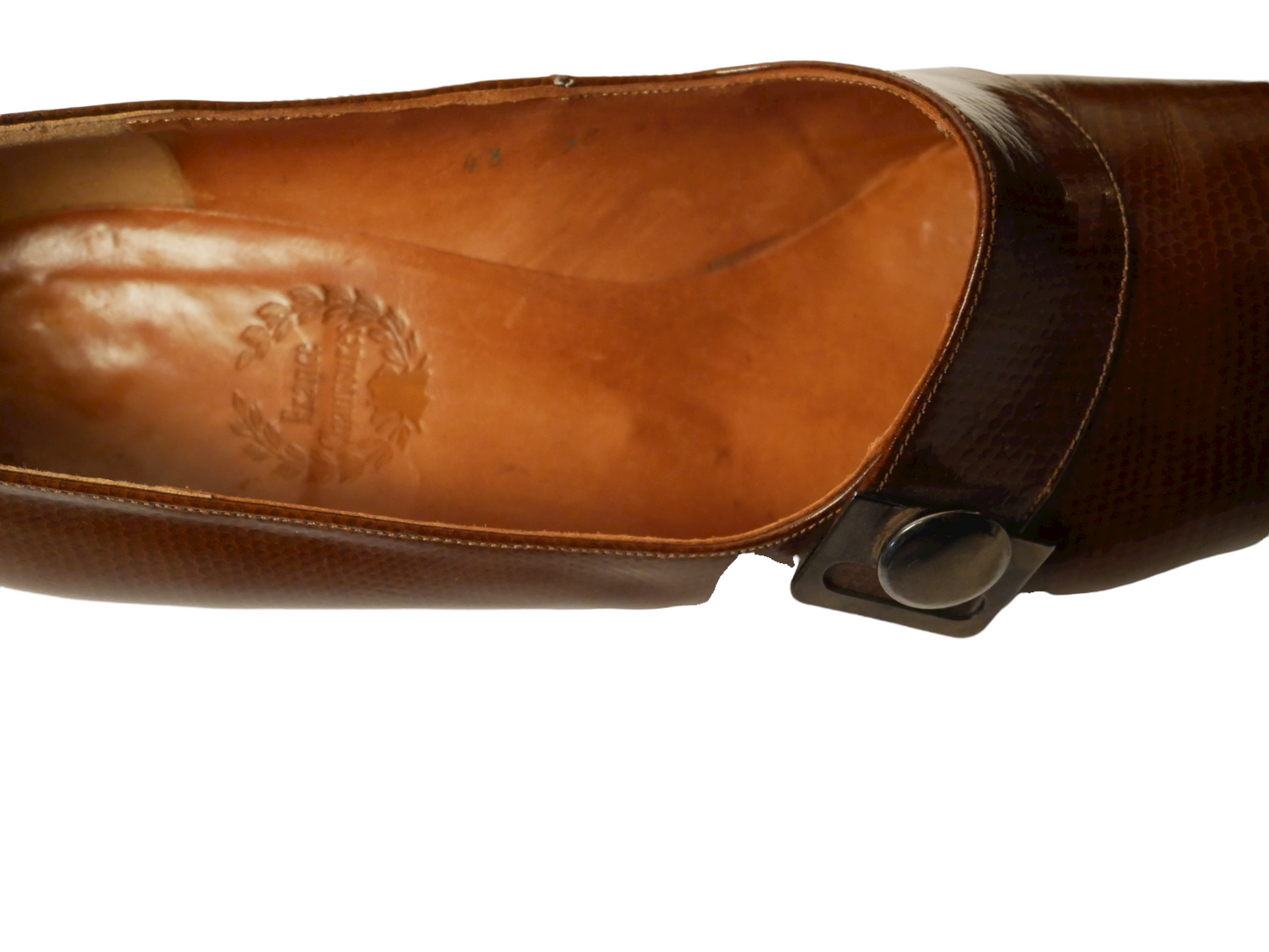 Vintage moccasins with caramel leather heel - 39 - 1980s