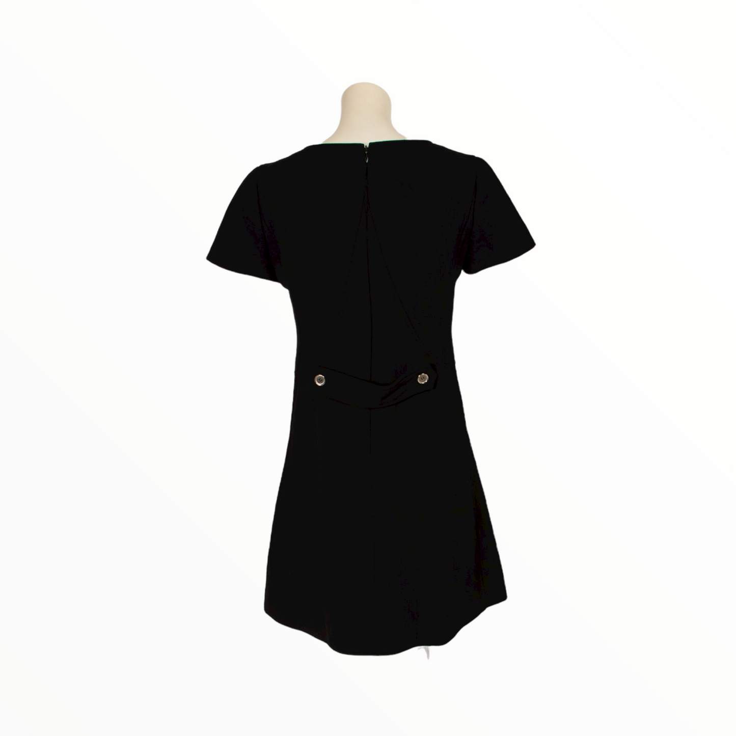 <tc>Courrèges mini robe noire vintage - S - 1980s</tc>