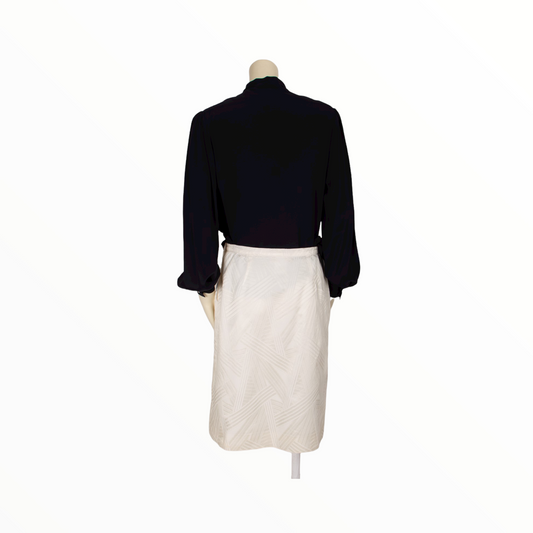 Courrèges vintage jacquard white skirt - S - 1980s