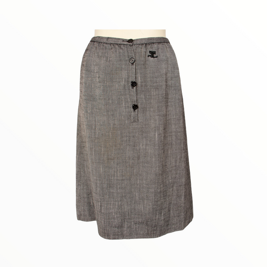 Courrèges vintage gray skirt - M - 1970s
