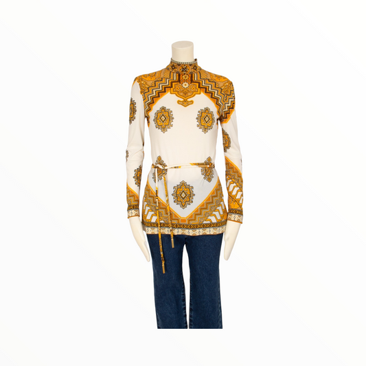 Leonard vintage patterned blouse - S - 1970s