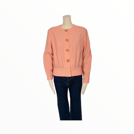 Nina Ricci vintage fine pink light jacket - S - 1980s