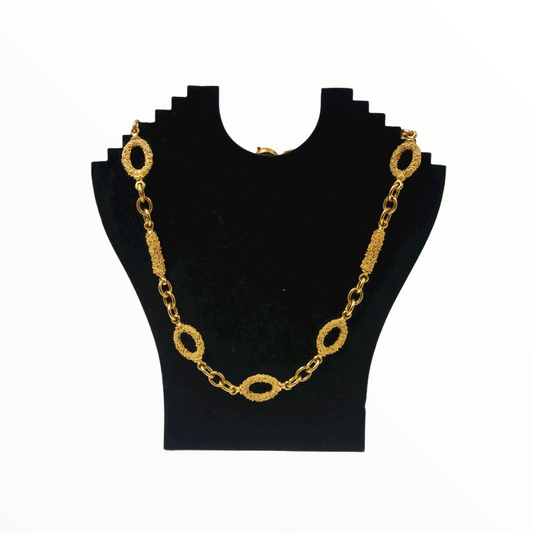 Saint Laurent vintage gold necklace in geometrical form  - 1990s