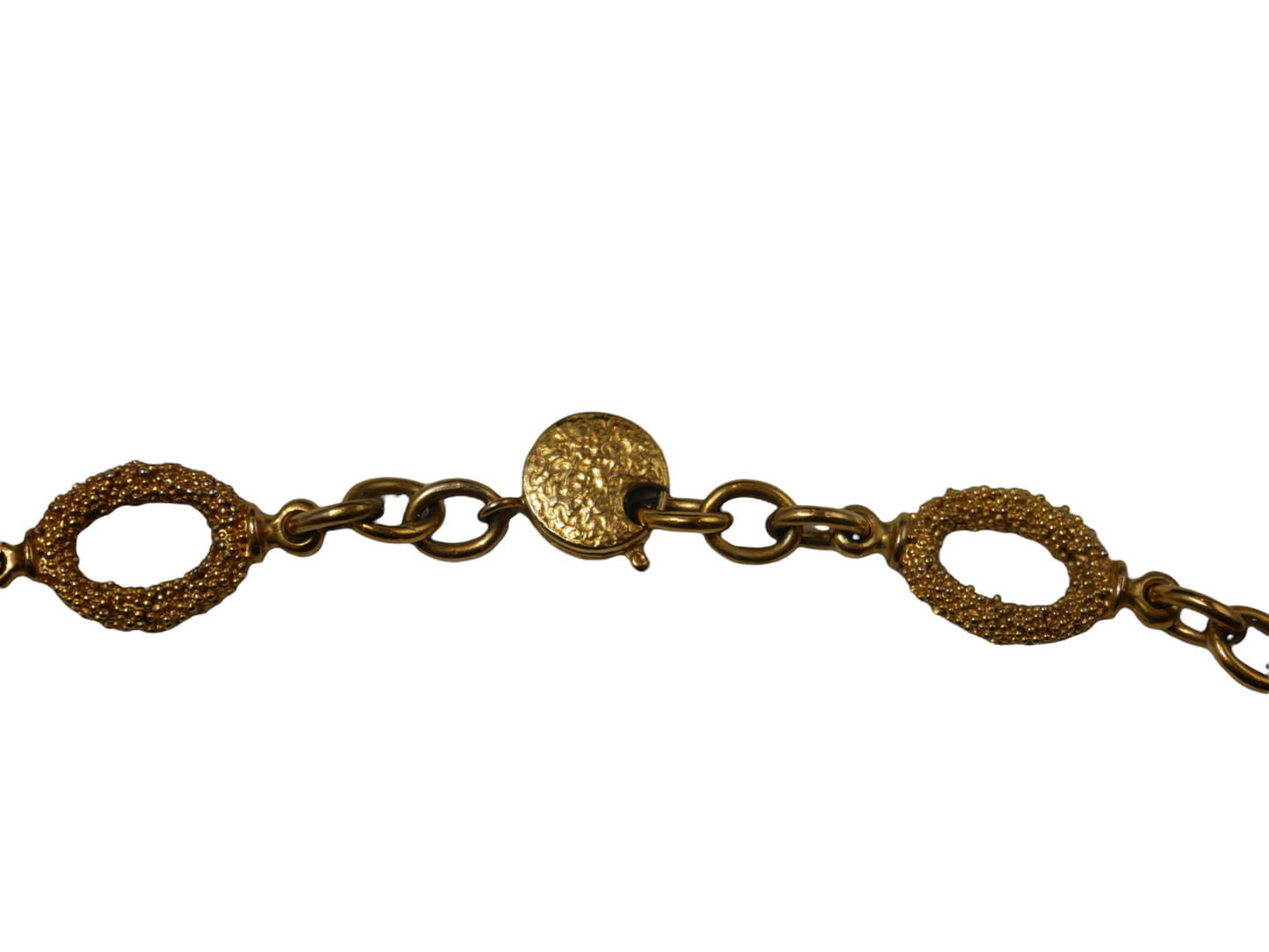 Saint Laurent vintage gold necklace in geometrical form  - 1990s
