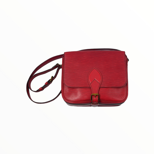 Louis Vuitton red satchel bag