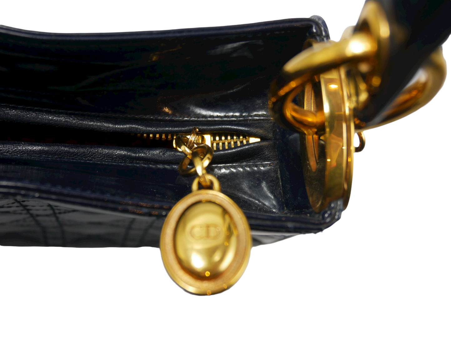 <tc>Christian Dior sac porté épaule matelassé en cannage vintage</tc>