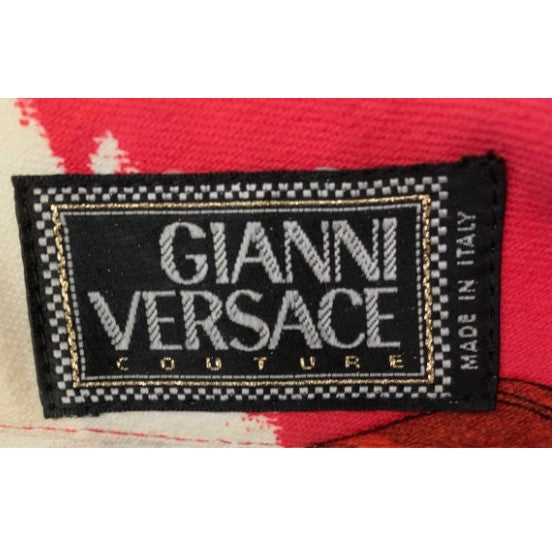 Lysis vintage Versace printed slim red jeans - S - 1990s