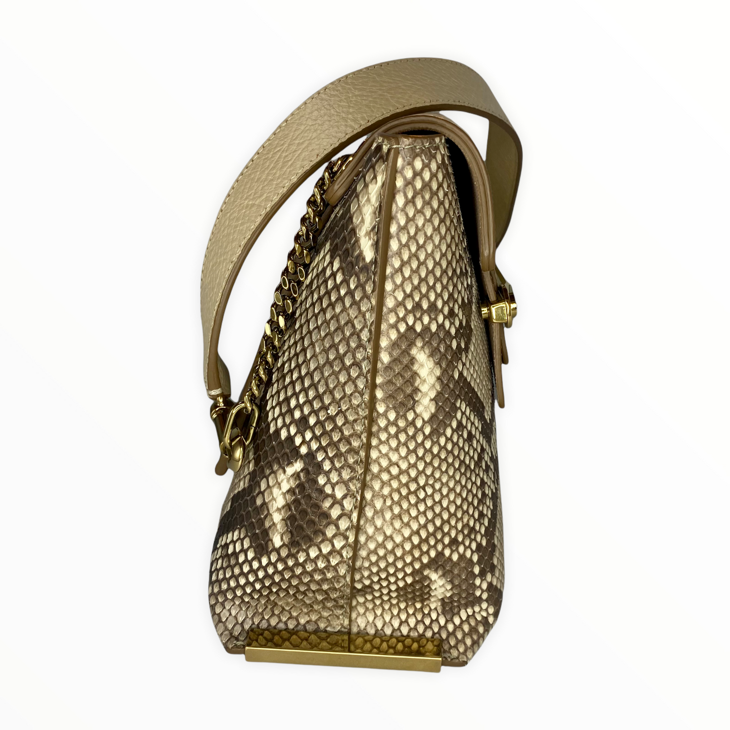 Lysis vintage Chloé Clare bag in python and leather - 2010s