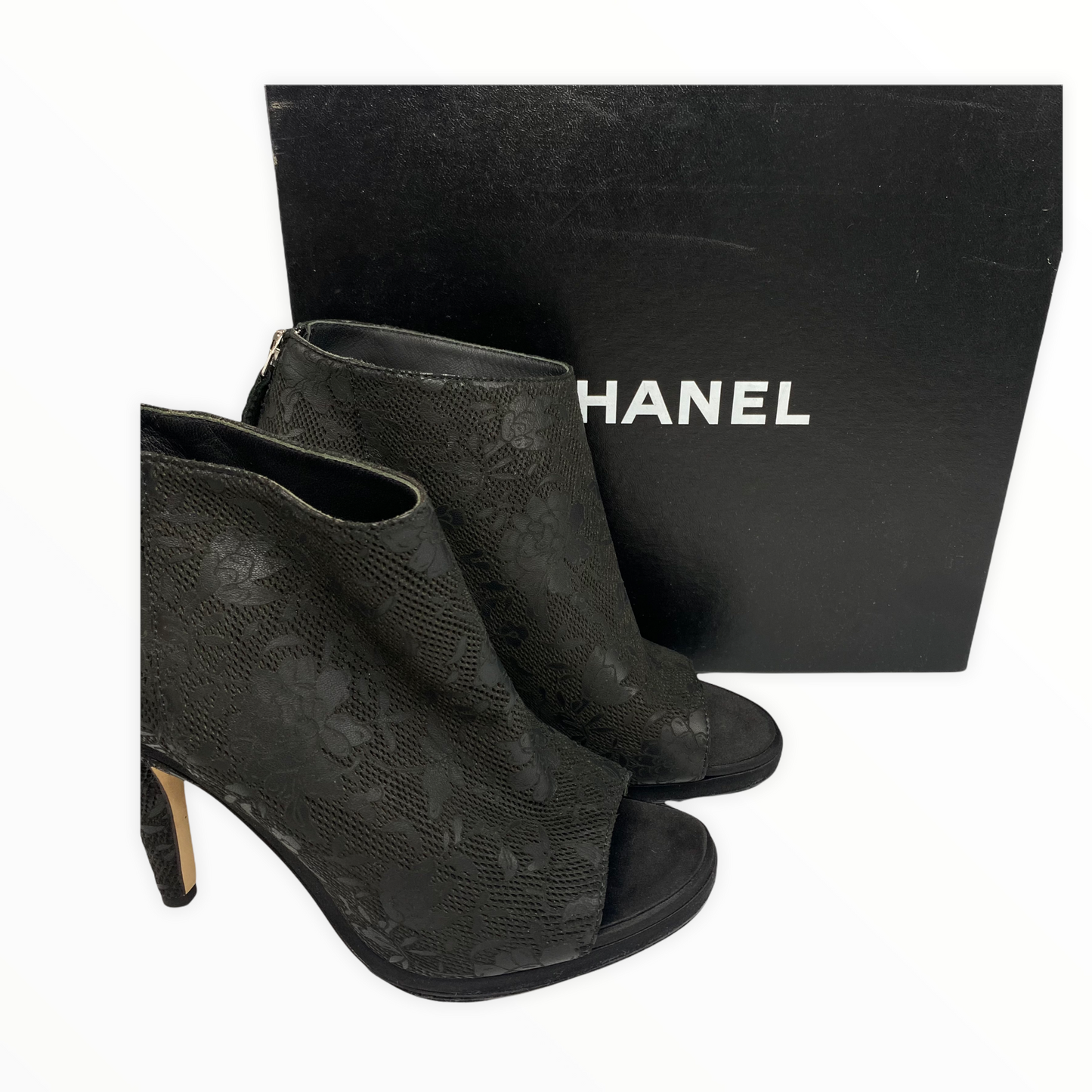Lysis vintage Chanel open-toe boots - 39 - 2010s