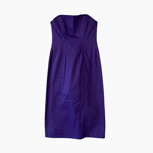 Lysis vintage Yves Saint Laurent Rive Gauche vintage corsage dress in purple cotton - XS - 1990s