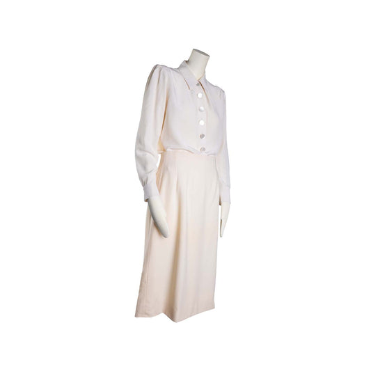Vintage Saint Laurent silk blouse with long sleeves - M - 1970s