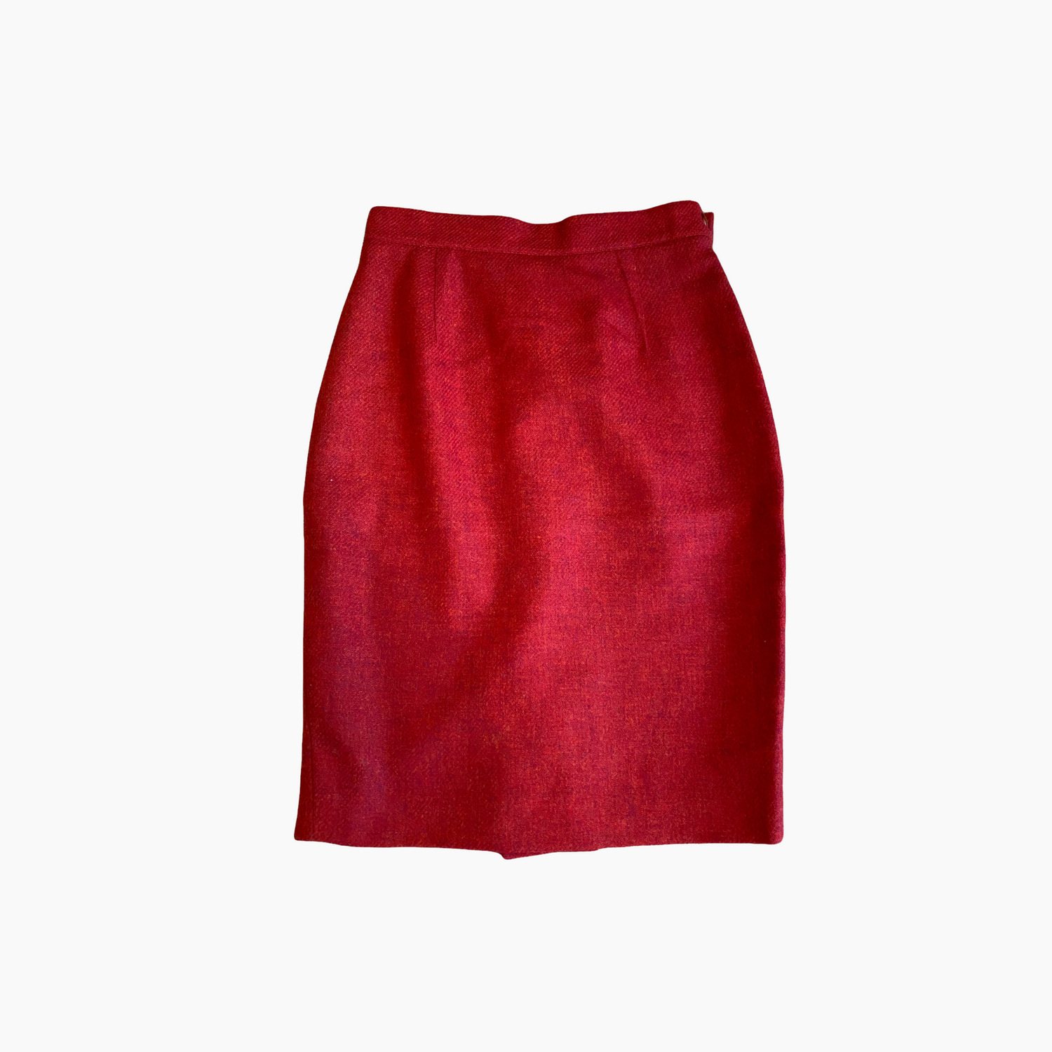 Mugler vintage skirt in red tweet with lace up detail - S - 1990s Lysis