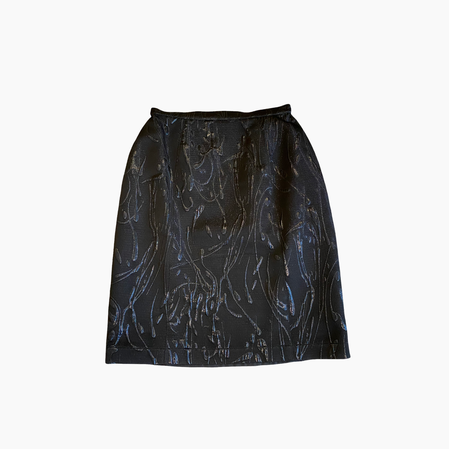 Thierry Mugler vintage skirt in black structured fabric - S - 1990s
