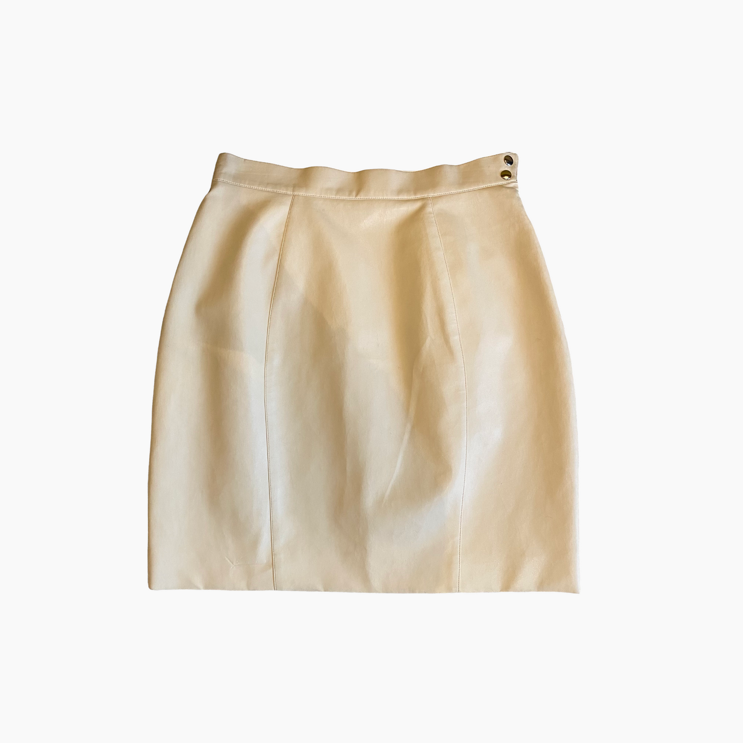 Mugler vintage skirt in beige pleather beige - M - 1990s