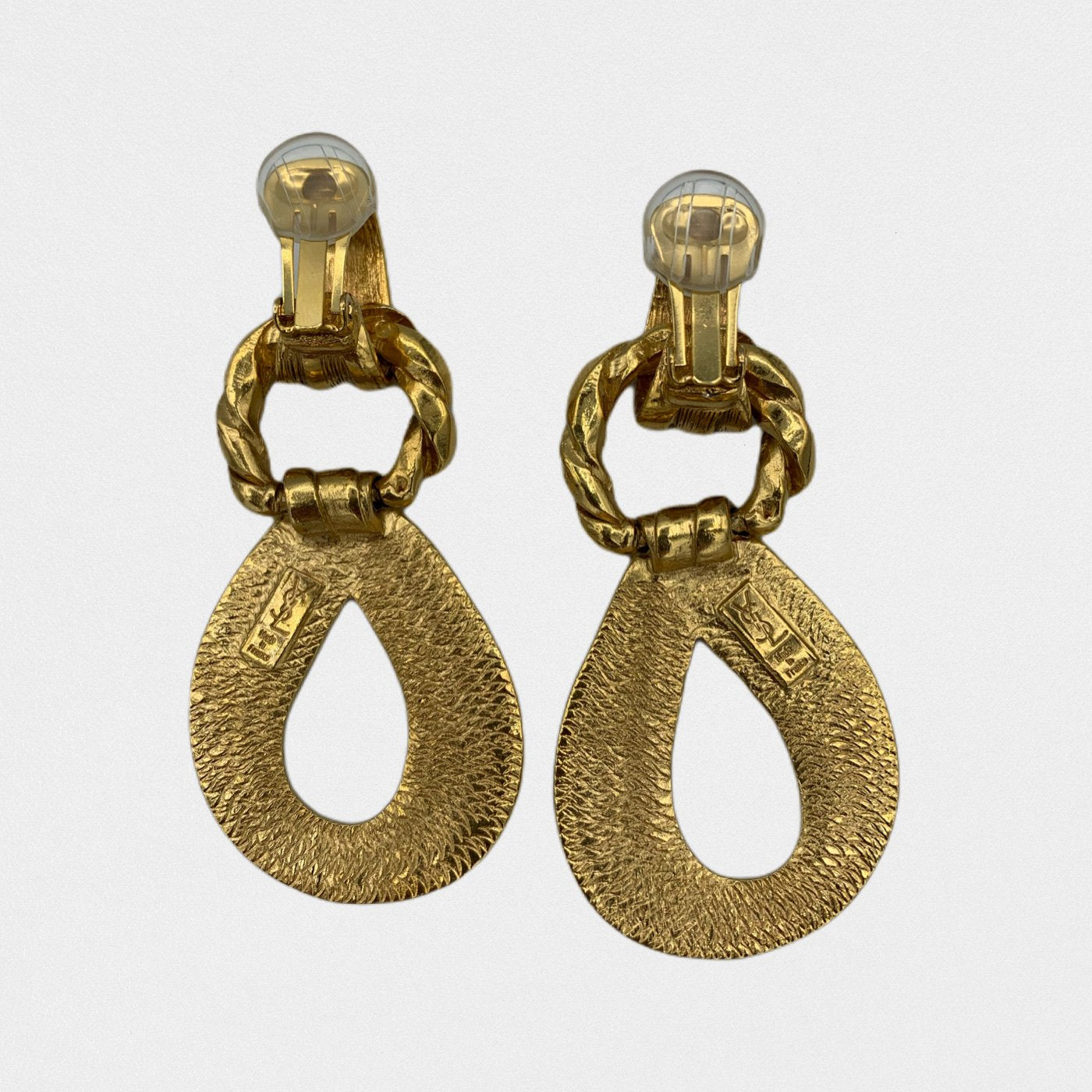 Lysis vintage Yves Saint Laurent hanging hoop earrings