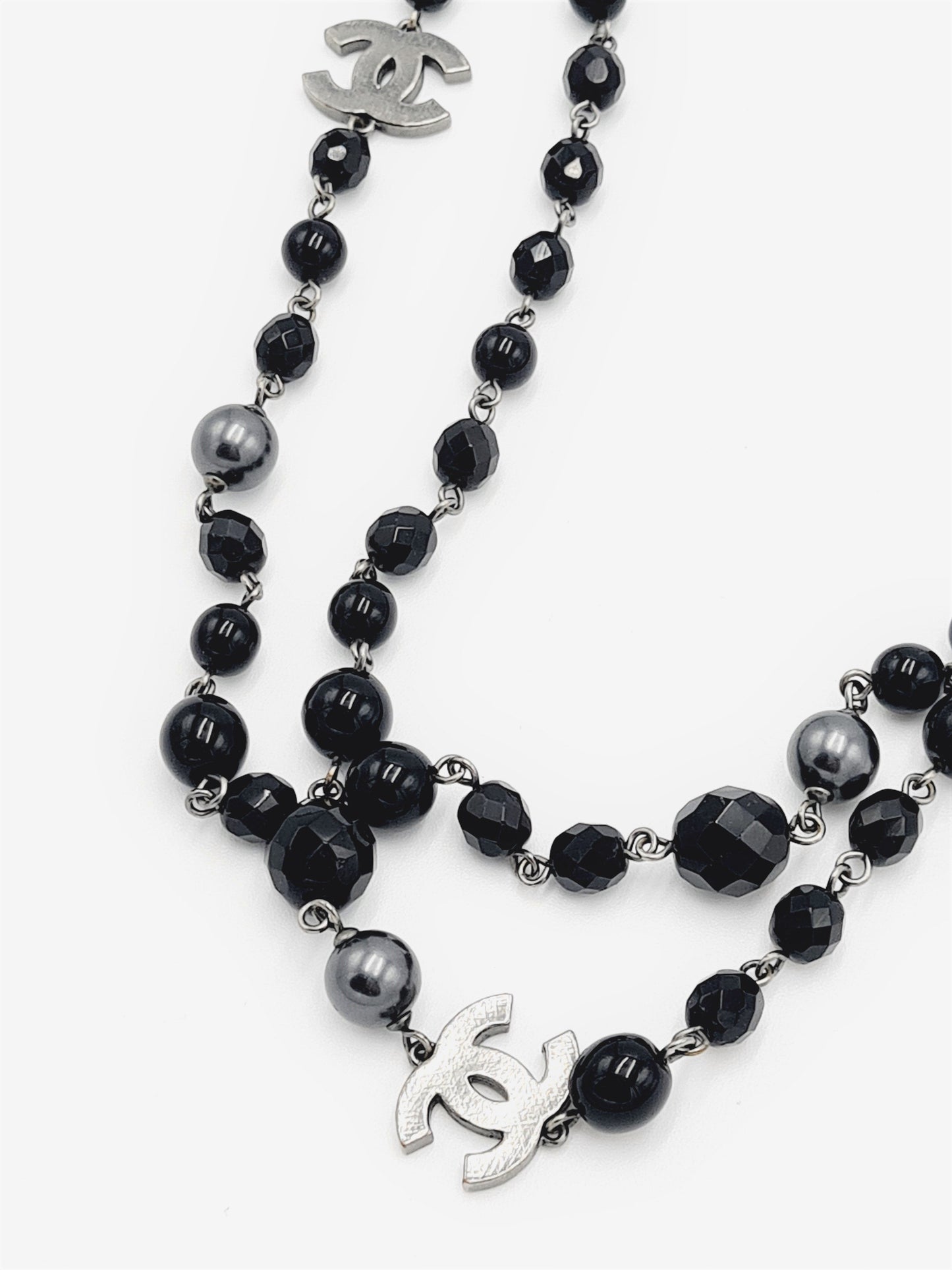 Lysis vintage Chanel black long necklace - 2010s