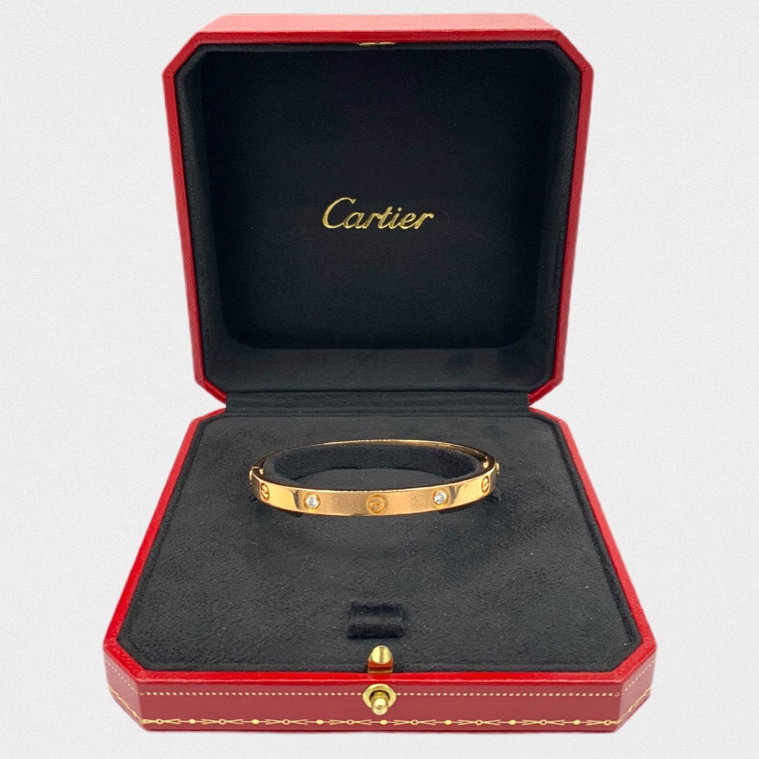 Lysis vintage Cartier LOVE gold bracelet with 4 diamonds