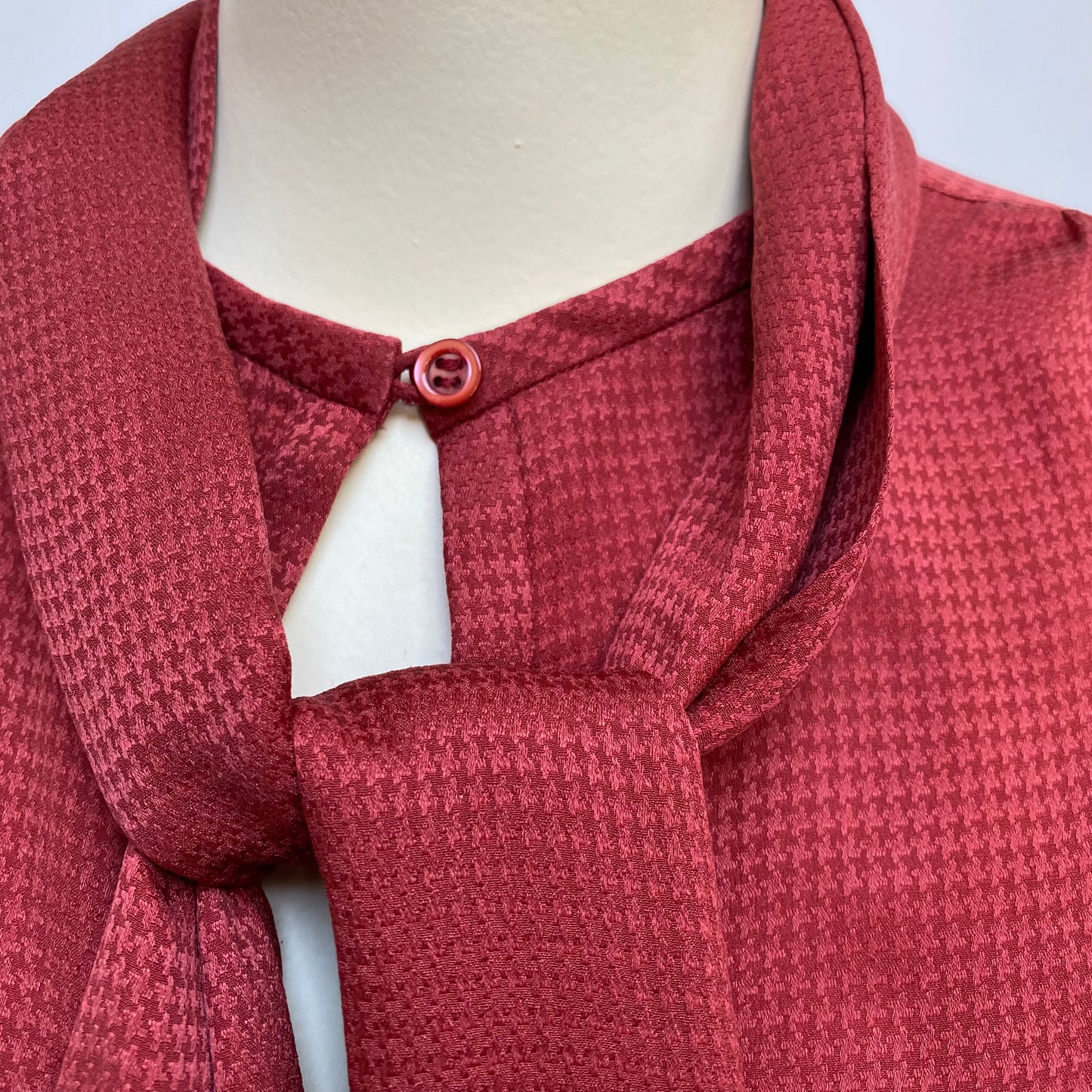 Saint Laurent Rive Gauche blouse brick red - S - 1970s