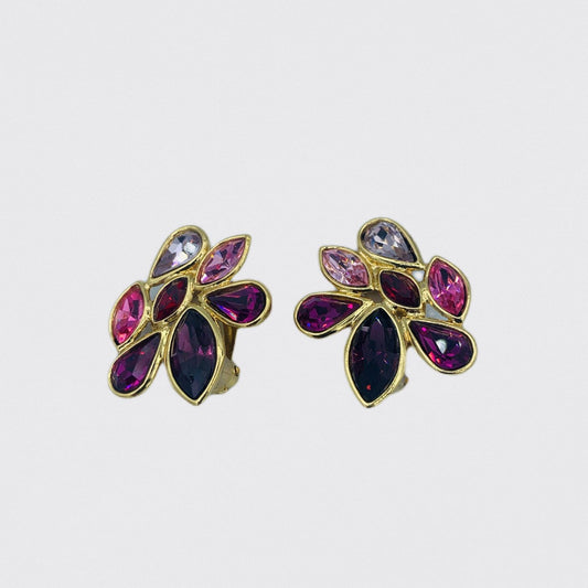 Lysis vintage Yves Saint Laurent flower earrings - 1990s