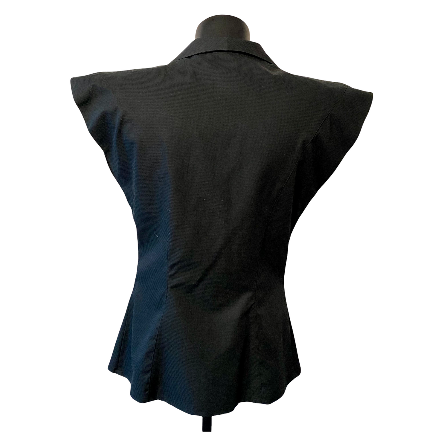 Thierry Mugler vintage sleevless blouse in black cotton - S - 1980s