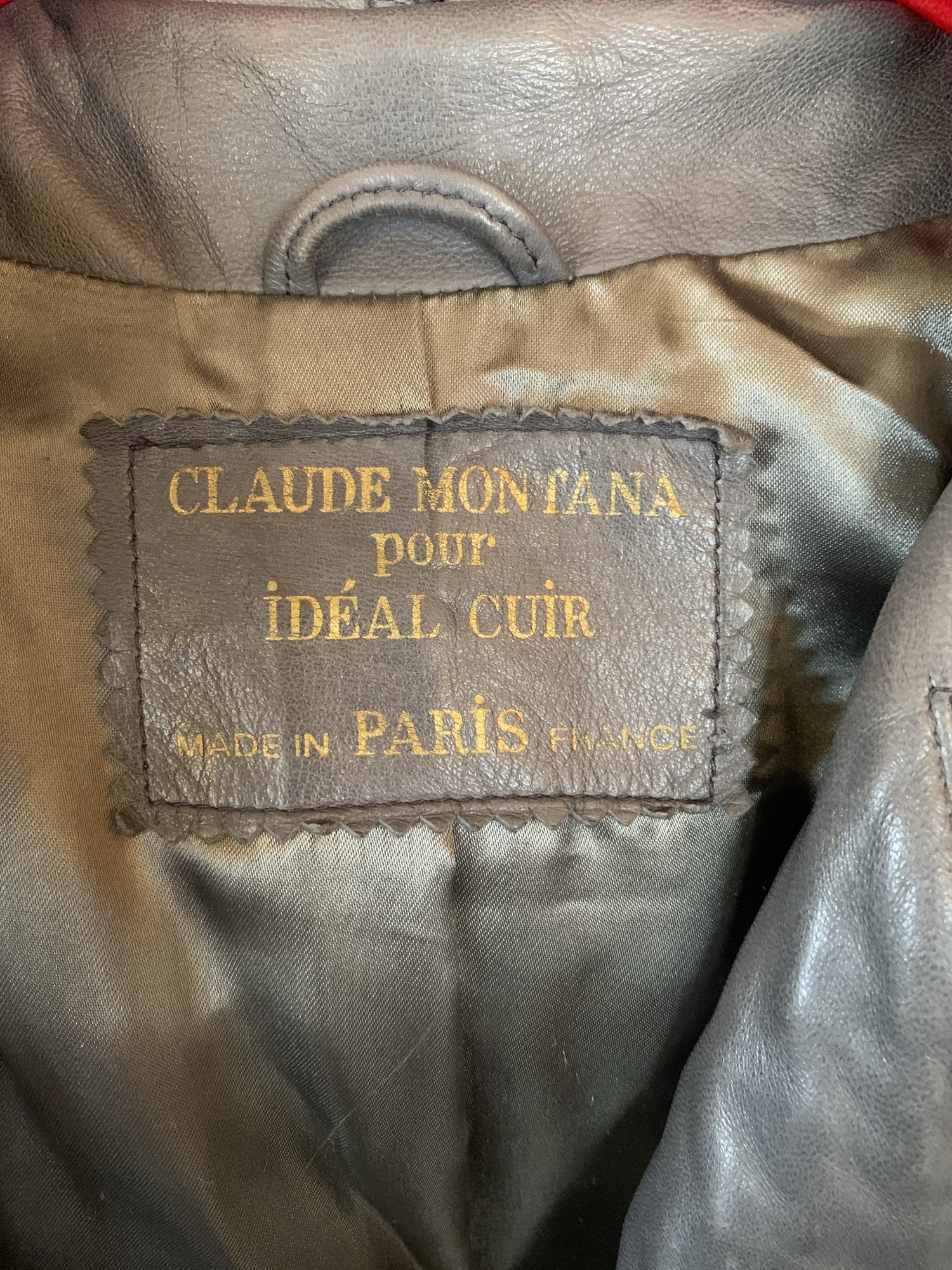 Lysis vintage Claude Montana Ideal leather jacket - L - 1986
