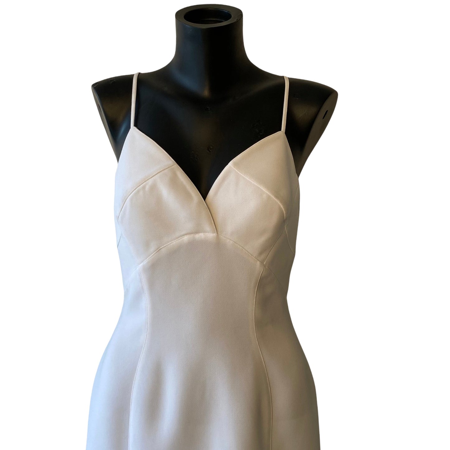 Thierry Mugler white vintage dress with straps - S - 1990s