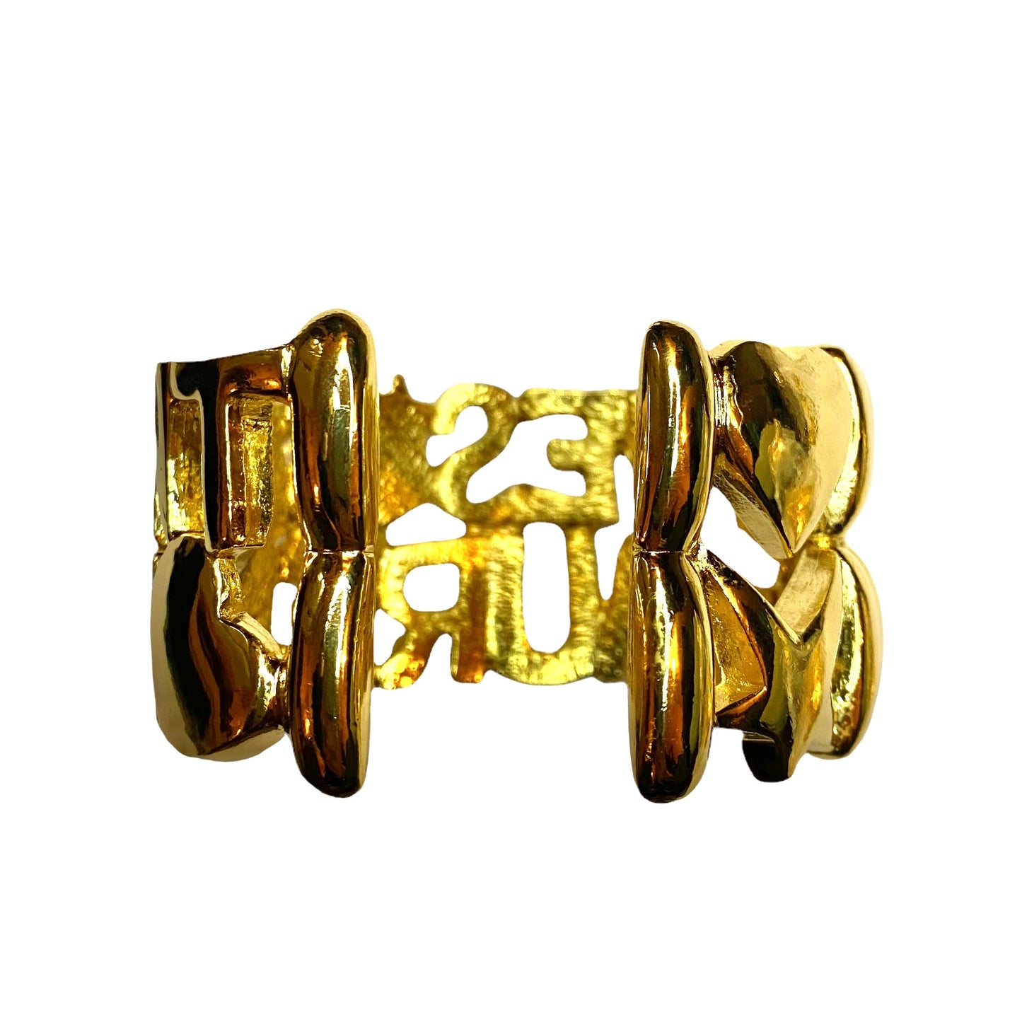 Lysis vintage Saint Laurent vintage bracelet logo cuff - 1990s