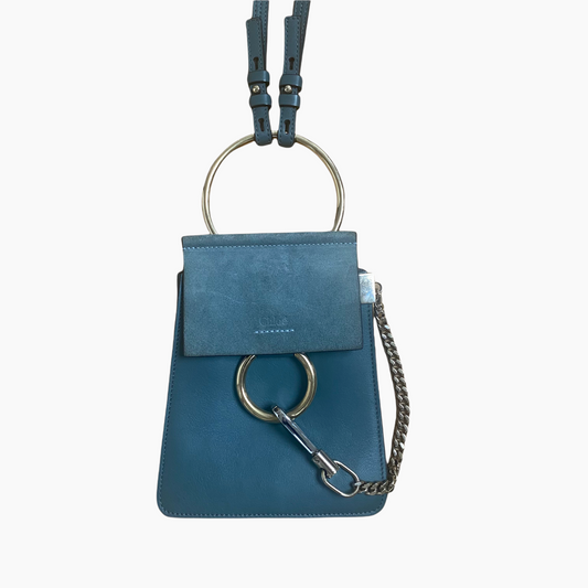 Lysis vintage Chloé Faye bracelet mini bag in leather and suede - Fall Winter 2017