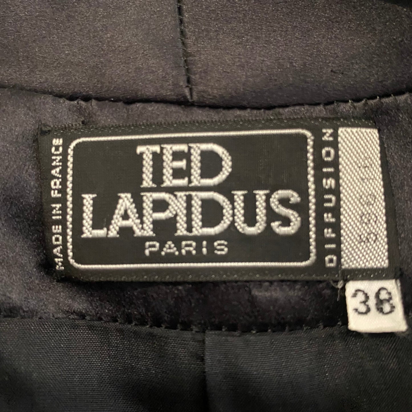 Lysis vintage Ted Lapidus set of trousers and tuxedo jacket in combed wool and satin - XS - 1990s